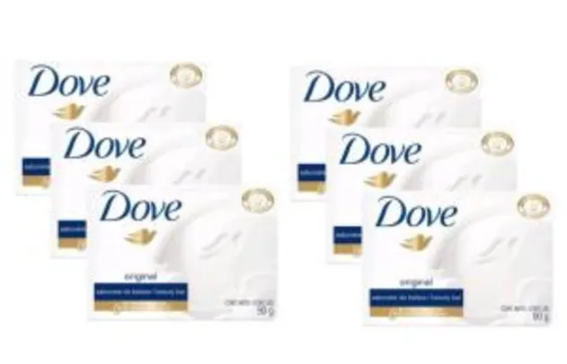 Sabonete Dove original 90gr - 6 unidades [R$7,50]