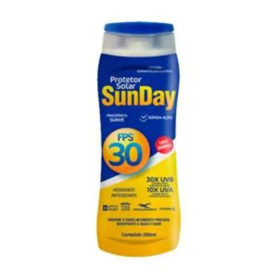 Protetor Solar Sunday Gold FPS30 - 200ml | R$ 14