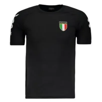Camiseta Kappa Kombat Itália Basic Preta