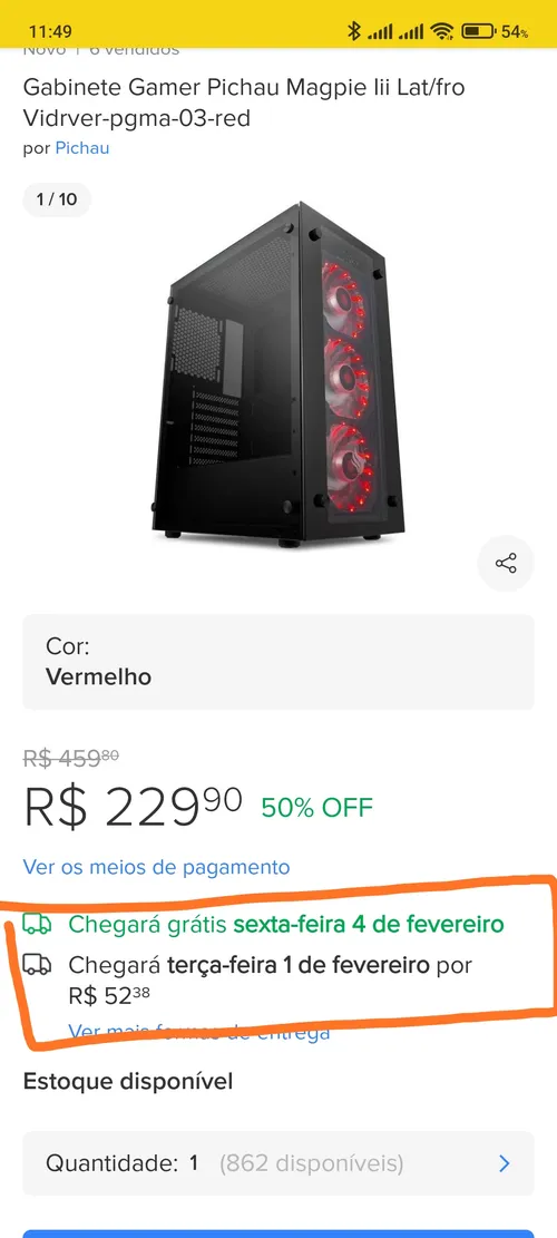 Imagem na descrição da promoção