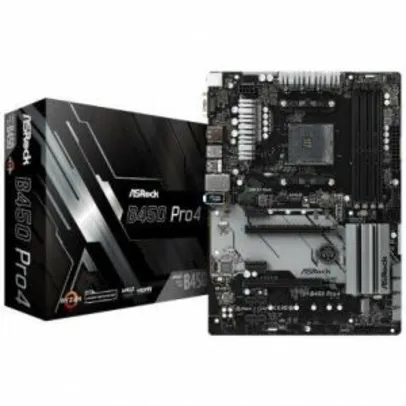 Placa-Mãe ASRock ATX AM4 DDR4 B450 Pro4 - R$906