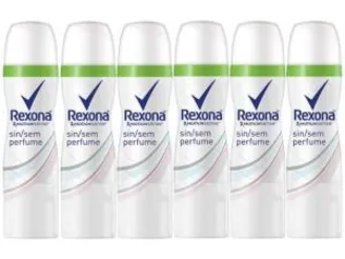 Desodorante Aerosol Antitranspirante Unissex - Rexona Motion Sense Sem Perfume 85ml 6 Unidades | R$28