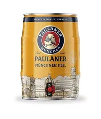 [Leve 2] Presente Barril Cerveja Paulaner Munchner Hell Alemã - 5l