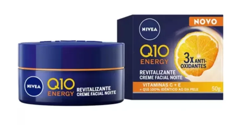 Creme Antissinais Facial Noturno Nivea Q10 Energy - 50g