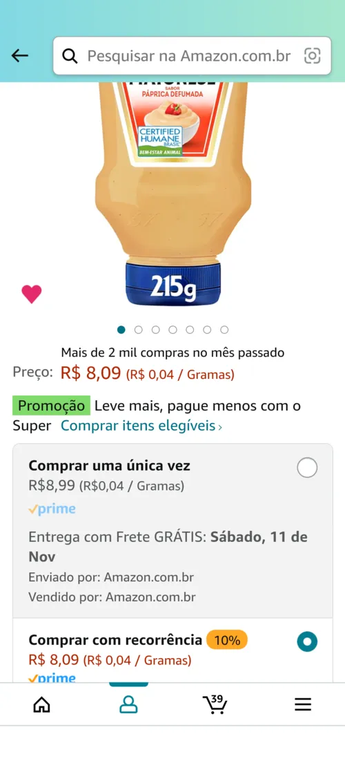 Imagem na descrição da promoção