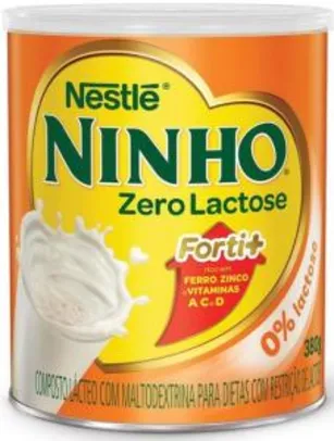 Leite em pó Ninho Zero Lactose 380g R$10,79