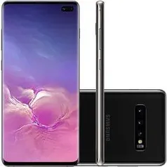 AME R$ [2753 ]Samsung Galaxy S10 Plus Preto 128GB Tela 6.4" 8GB RAM Câmera Tripla 16MP + 12MP + 12MP