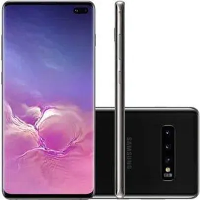 AME R$ [2753 ]Samsung Galaxy S10 Plus Preto 128GB Tela 6.4" 8GB RAM Câmera Tripla 16MP + 12MP + 12MP