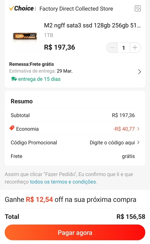 Imagem na descrição da promoção