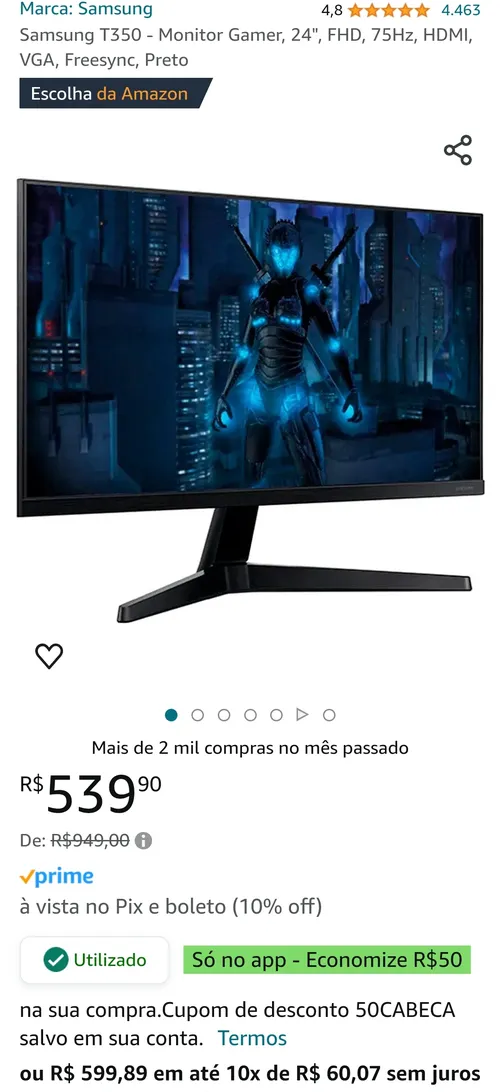 Imagem na descrição da promoção