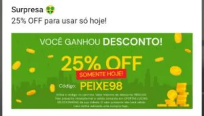 25% OFF PEIXE URBANO