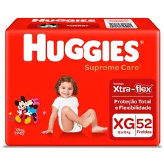 Fralda Huggies Supreme Care XG - 52 Unidades [ R$41,88 app boleto]