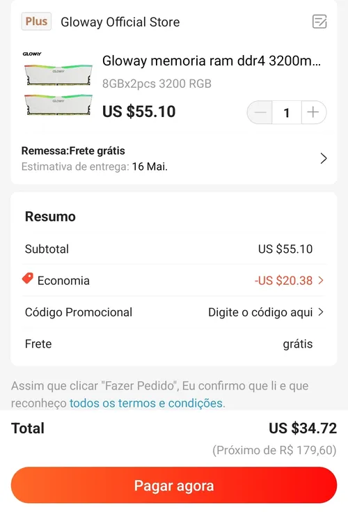 Imagem na descrição da promoção