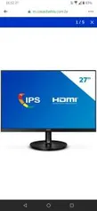 Monitor Philips 27" Full HD IPS Widescreen HDMI Bordas Ultrafinas 272V8A R$949