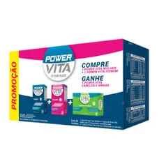 Kit Suplemento Power Vita Homem +mulher + Nutrição Capilar 60 Cp | R$64