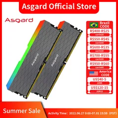 Memória RAM DDR4 Asgard Loki RGB 16 Gb (2x8Gb) 3200Mhz