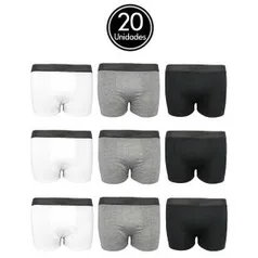 [PRIME] Kit 20 Cueca Box de Algodão Sortida Cotton Boxer Masculino C5