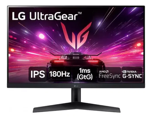 [CARTÃO SANTANDER] Monitor gamer LG Eletronics Monitores Monitor Gamer LG Ultragear 24GS60F-B LCD preto 127/220V