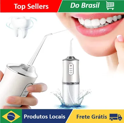 [DoBrasil/Moedas] Irrigador Dental Oral Recarregável 220ml Higiene Limpeza Bucal