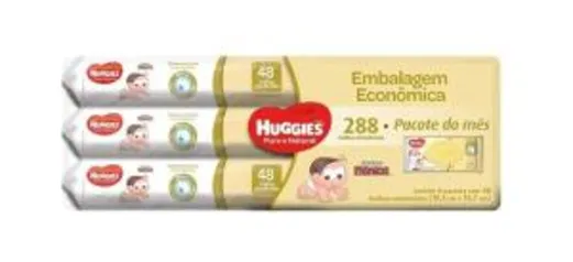 (Prime) Huggies Lenços Umedecidos Pome, Pacote de 48x6 toalhas, 6 Pacotes | R$46,47