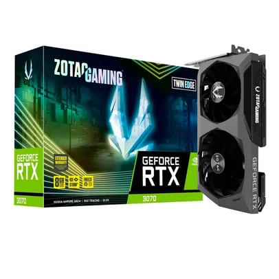 Placa de Vídeo Zotac NVIDIA GeForce RTX 3070 Twin Edge, 8GB, GDDR6, LHR - ZT-A30700E-10PLHR