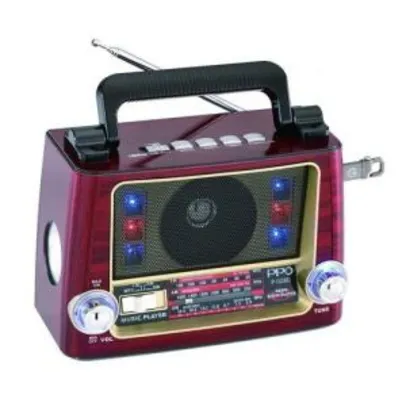 ($119 com AME) Rádio Portátil Retrô Vicini Bluetooth Com Am/fm/sw. Entradas Usb E Auxiliar