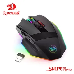Redragon Mouse De Jogos Ergonômico M801P-RGB Sem Fio 16400 Dpi 9 Botões Programável