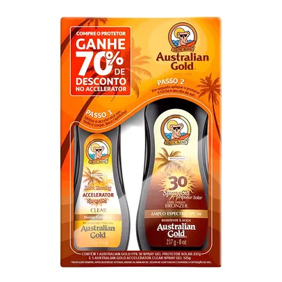 Kit Australian Gold Summer - Protetor Solar Corporal 237ml + Bronzeador 125ml