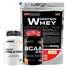 kit Whey Protein concentrado + Bcaa + Creatina