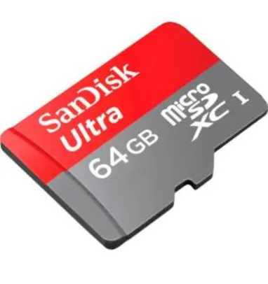 Saindo por R$ 46: Cartão de memória micro SD SanDisk 64gb | Pelando