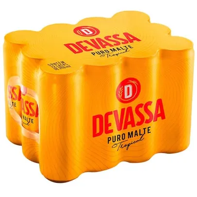 Cerveja Lager Puro Malte Tropical Devassa Lata 350ml - 12 unidades