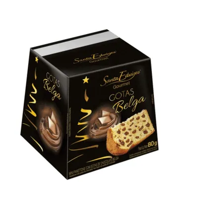 Mini Panettone com gotas de choc belga Santa Edwirges 