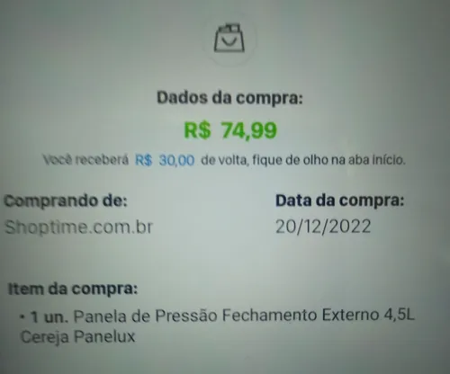 Imagem na descrição da promoção