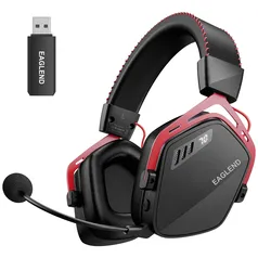 (+ pila 30 do Taxxad) Eagleno LEGEND G07 Wireless Gaming headset, Microfone com Can. de Ruído, Soft Memory Earmuffs PC, PS4, PS5| | 