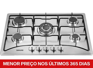 Cooktop Suggar FG5135IX 5 Bocas Acabamento Inox Acendimento Superautomático