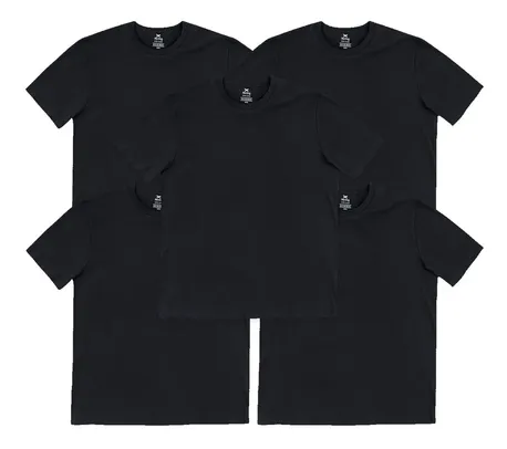 Kit 5 Camisas Masculinas Hering Básicas Slim | R$100