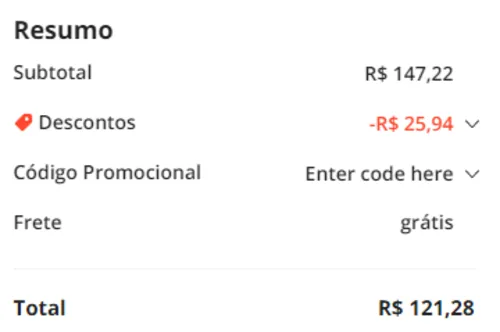 Imagem na descrição da promoção