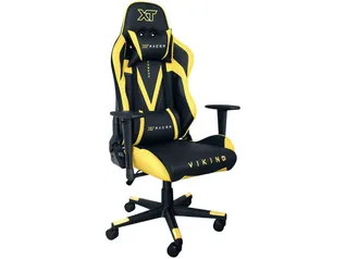 (C. Ouro) Cadeira Gamer XT Racer Preta e Amarela - Viking XTR-011