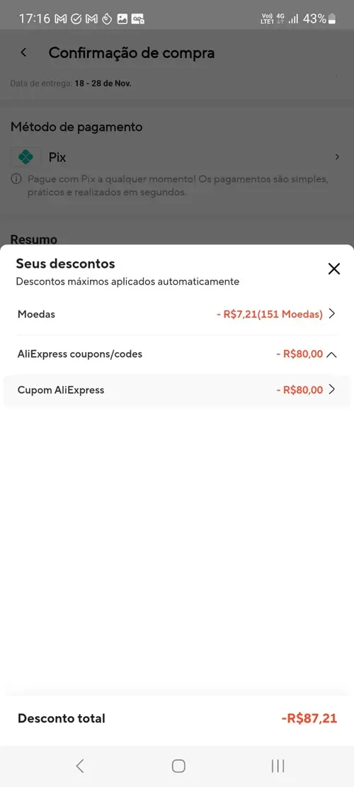 Imagem na descrição da promoção