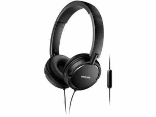Headphone Philips upbeat SHL 5005/00 - com microfone preto R$56