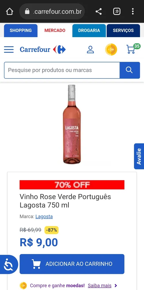 Imagem na descrição da promoção