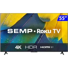 Smart TV Semp LED 55" 4K UHD Wi-Fi Roku HDR 55RK8600
