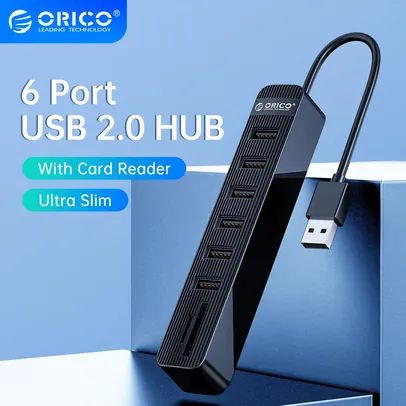 Orico HUB USB 2.0 6 Portas SD TF