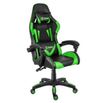 Cadeira Gamer Reclinável Premium X-Zone Cgr-01 Preta E Verde Frete Gratis Brasil | R$790