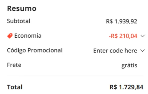 Imagem na descrição da promoção