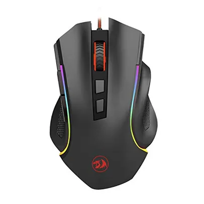 Redragon MOUSE GAMER GRIFFIN PRETO COM LED RGB - M607, UNICO