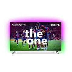 Smart TV 55 4K 120 Hz Philips THE ONE 55PUG8808/78, Google TV, Ambilight, P5, DTS Play-Fi, Freesync, Dolby Vision Atmos, 40 WRMS