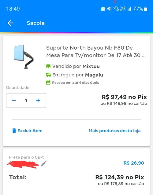 Imagem na descrição da promoção