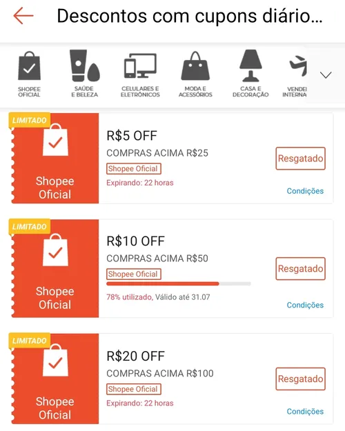 Imagem na descrição da promoção