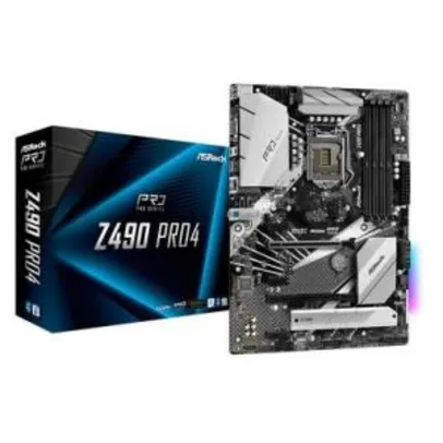 Placa-Mãe ASRock Z490 Pro4, Intel LGA1200, ATX, DDR4 | R$ 1000
